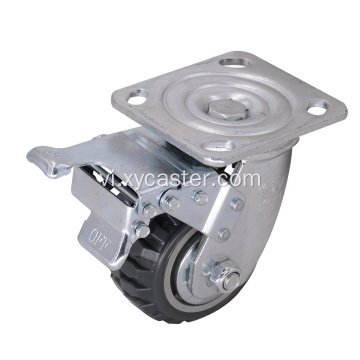 4 inch công nghiệp xoay pvc caster với phanh